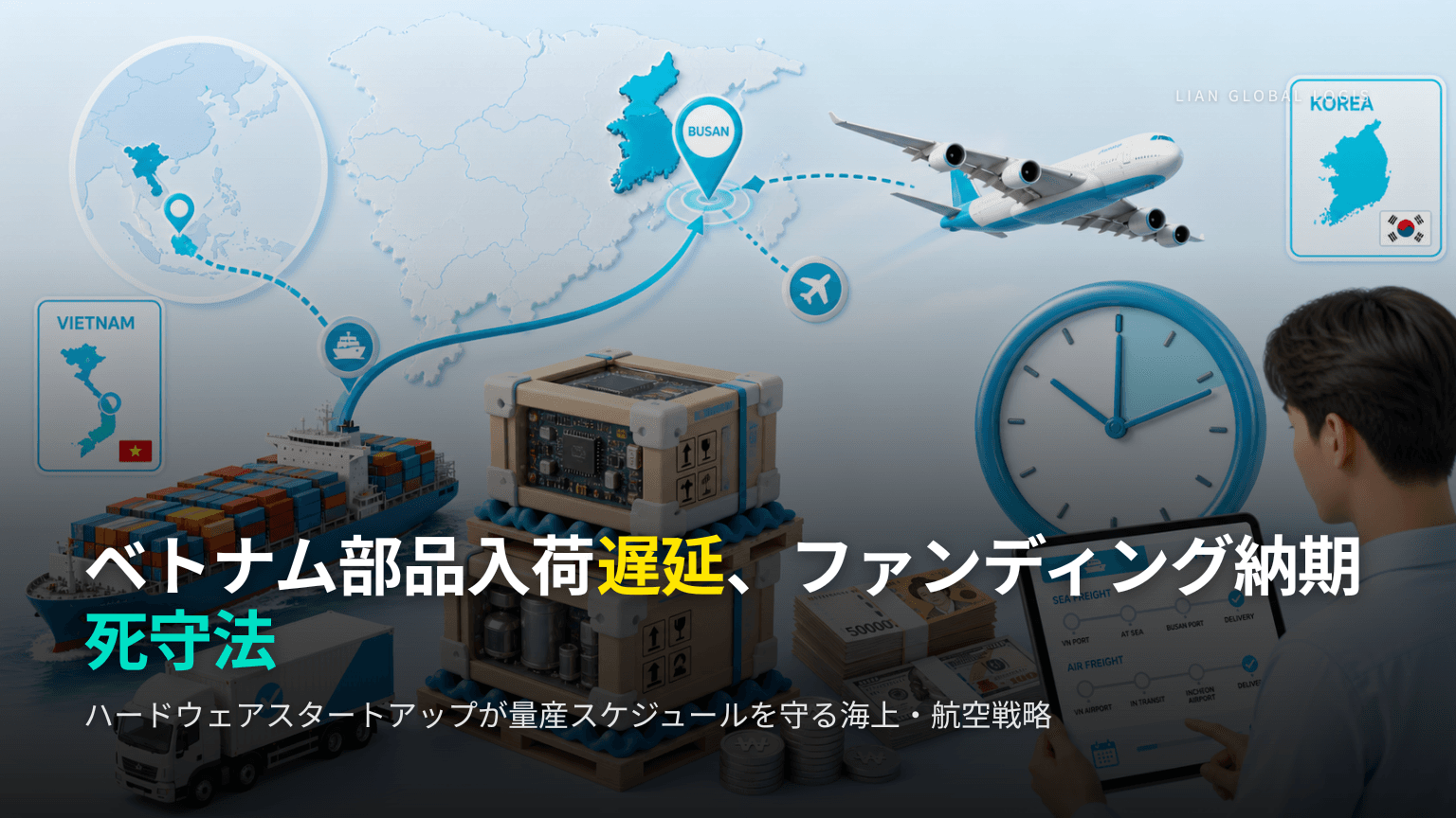ベトナム電子部品入荷遅延時の対処法|航空・海上運送比較と納期短縮戦略