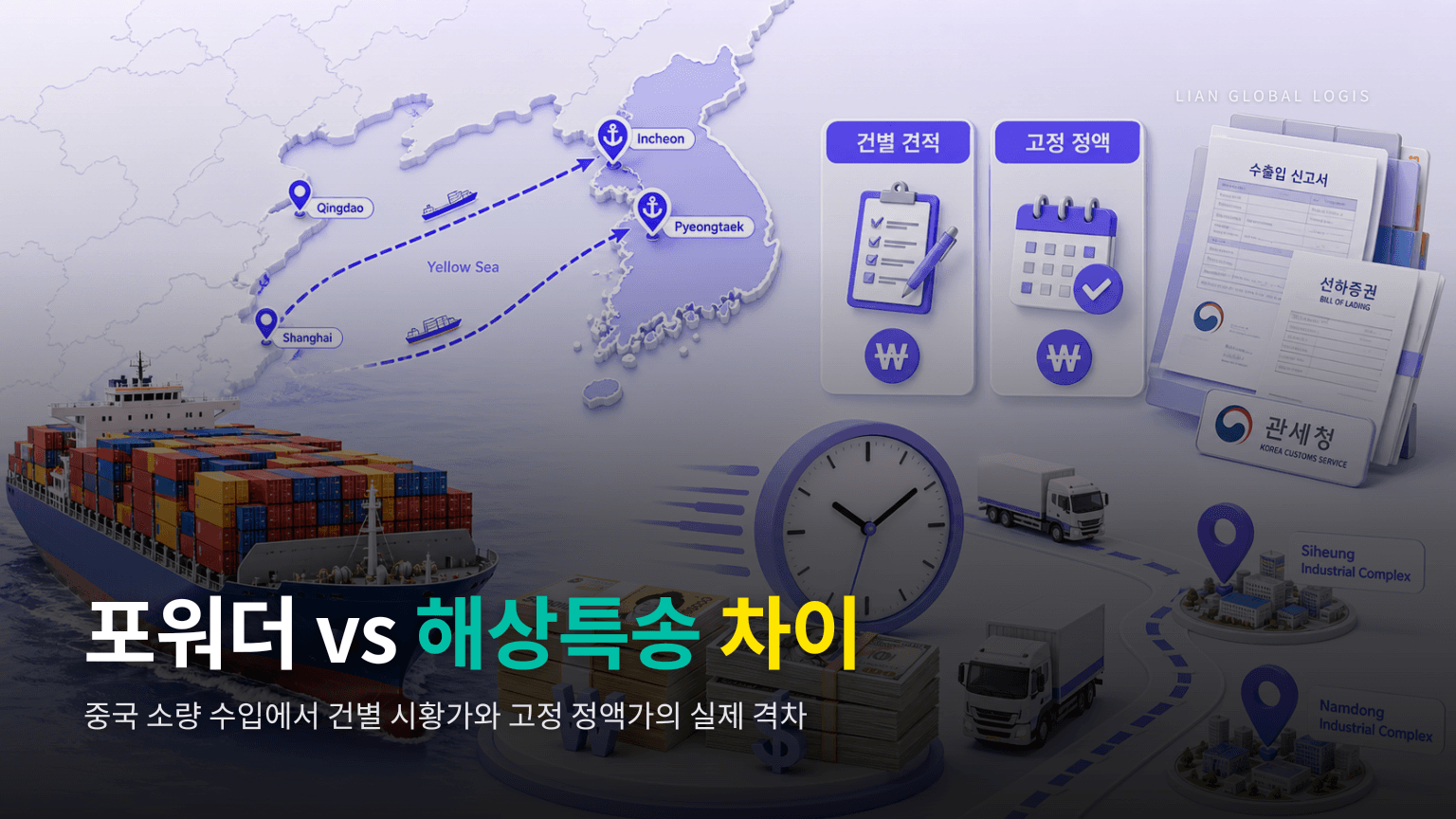 포워더와 해상특송, 같은 LCL의 운임 모델 차이 — 중국 소량 수입 업체 선택 가이드